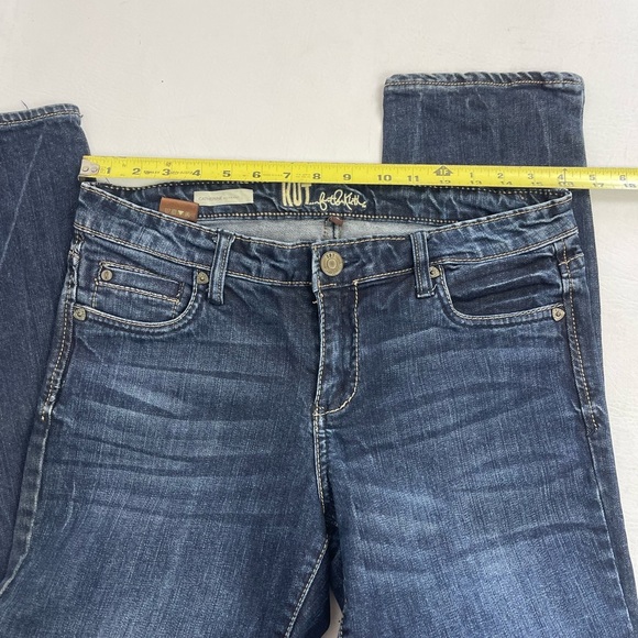Kut from the Kloth Catherine Boyfriend Dark Wash Straight Leg Jeans Size 8 - Picture 7 of 13
